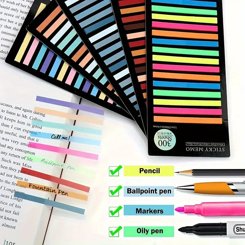 Fluorescent Waterproof Sticky Memo Notes