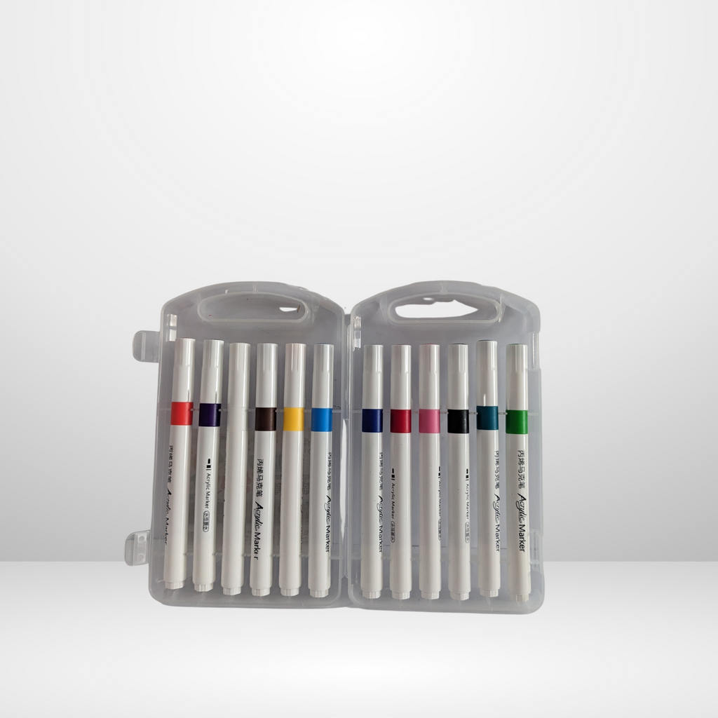 Acrylic Paint Markers 12 Colors Pack for kids
