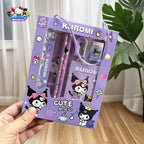 6 Piece Kuromi Theme Sanrio-line Stationery Set for Kids