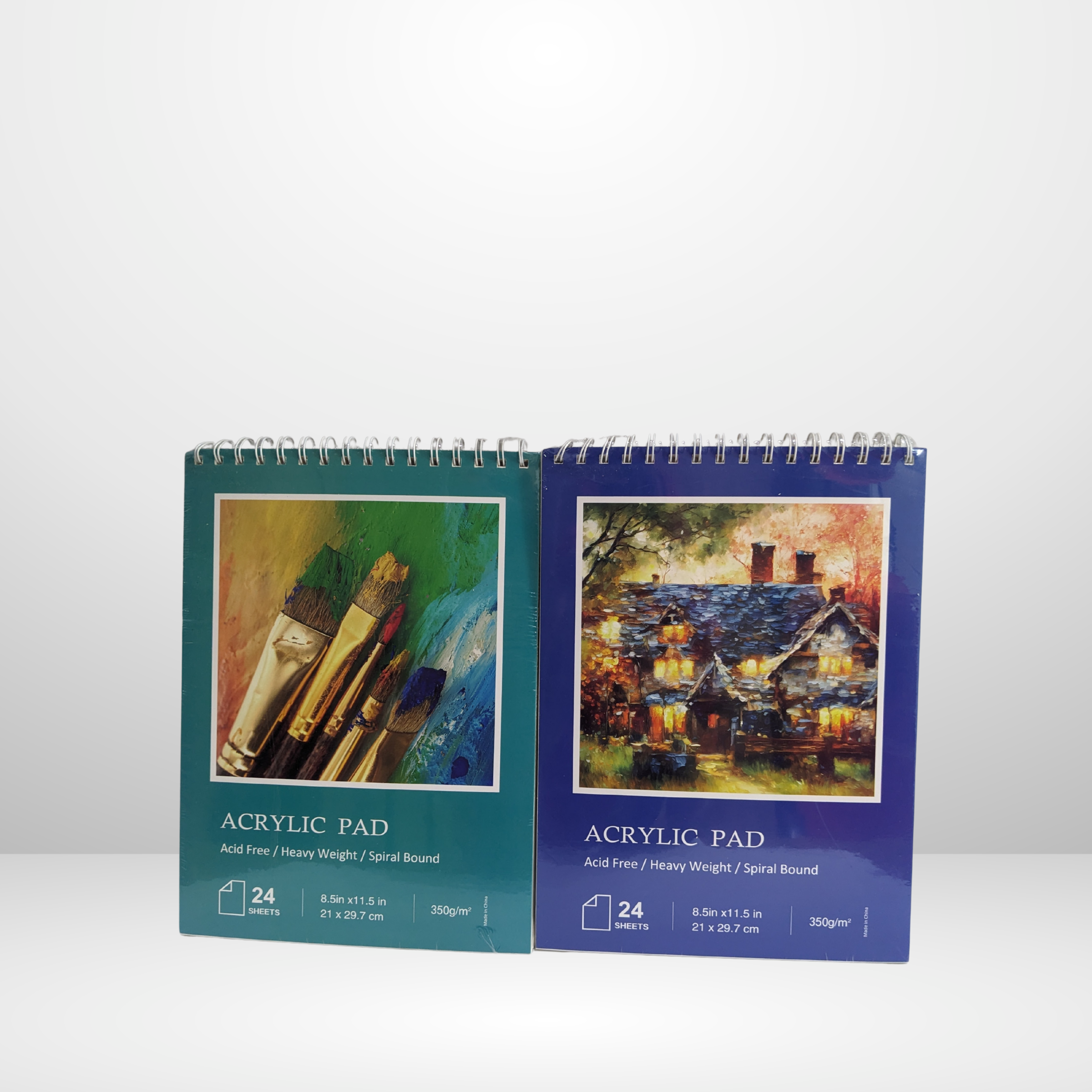 Spiral Bound Acrylic Pad Acid Free Heavy Weight A4 Paper 24 Sheets