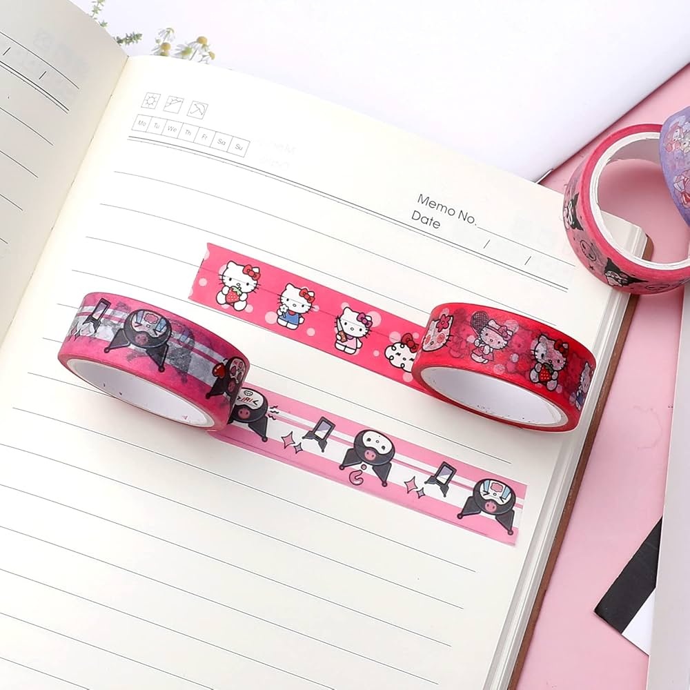 Washi Tape Sanrio line Characters 6 Rolls Pack