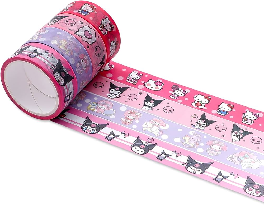 Washi Tape Sanrio line Characters 6 Rolls Pack