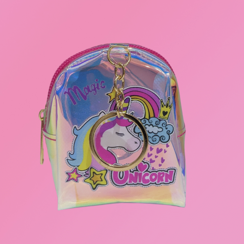 Holographic Mini Coin Purse Keychain