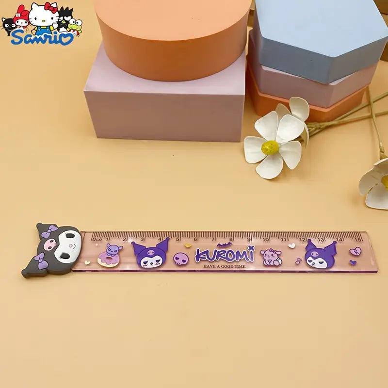 Sanrio Line Kuromi My Melody Hello Kitty Plastic Ruler for Kids