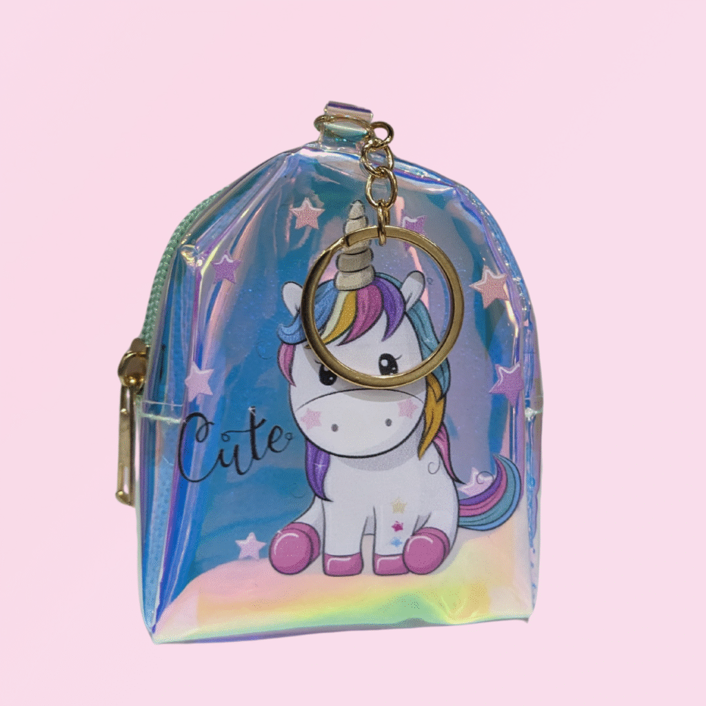 Holographic Mini Coin Purse Keychain