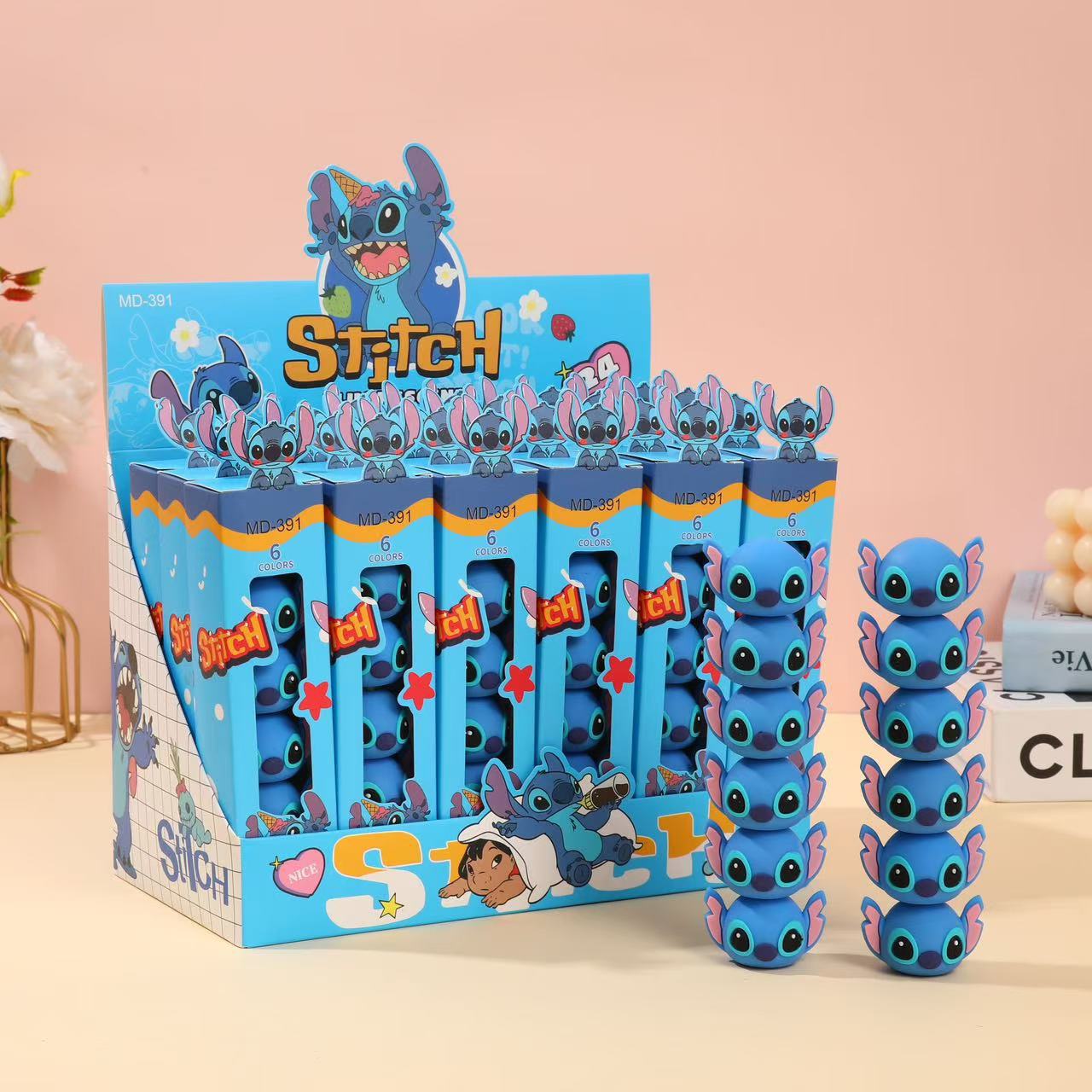 Stitch Stackable Multicolor Highlighter – Pack of 6