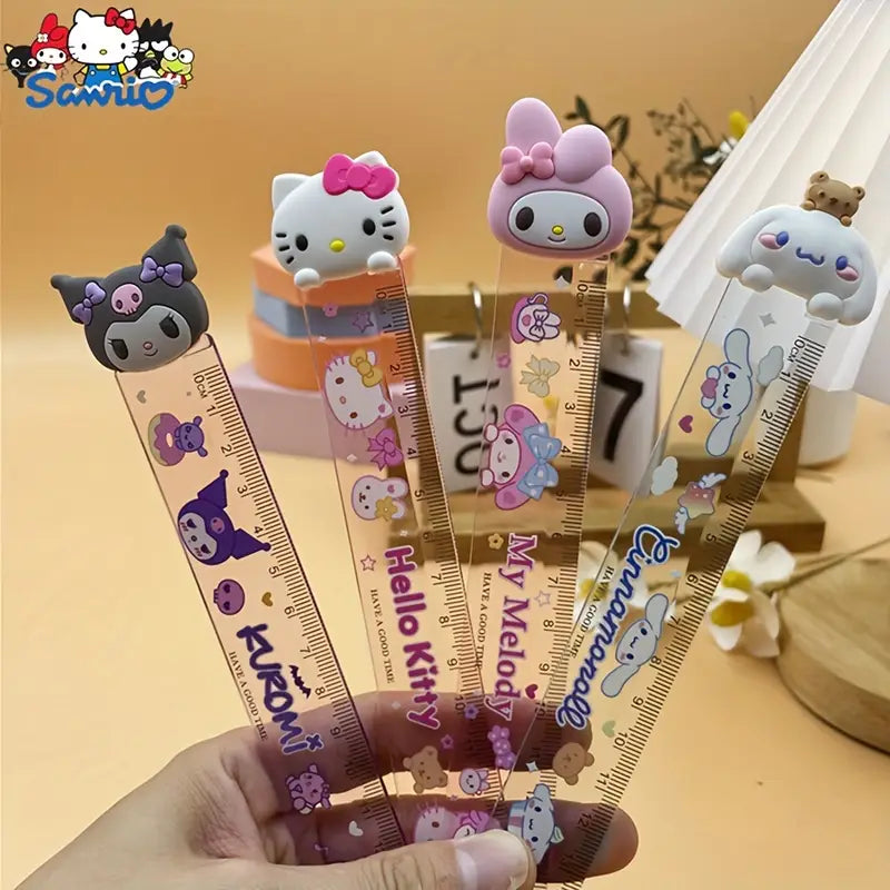 Sanrio Line Kuromi My Melody Hello Kitty Plastic Ruler for Kids