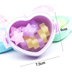 12 pcs Erasers – Heart-Shaped Acrylic Box