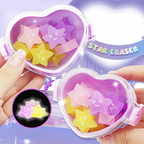 12 pcs Erasers – Heart-Shaped Acrylic Box