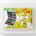 Wooden Box Kids Art Set – 70 Pcs