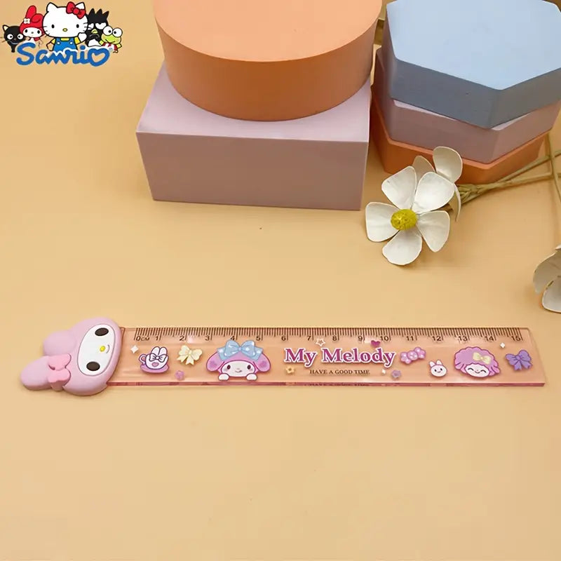 Sanrio Line Kuromi My Melody Hello Kitty Plastic Ruler for Kids