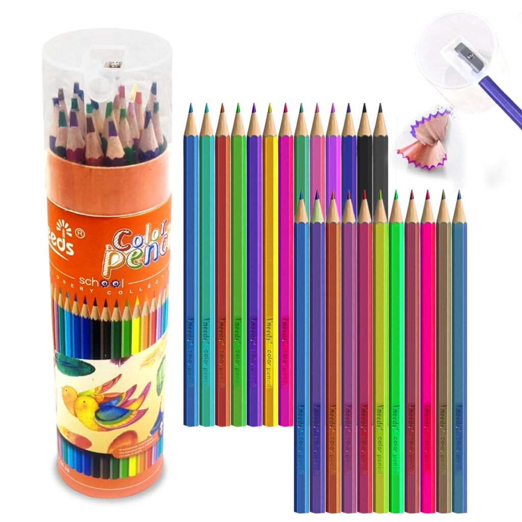 Color Pencils for Drawing and Sketching Colors in a Hard Case