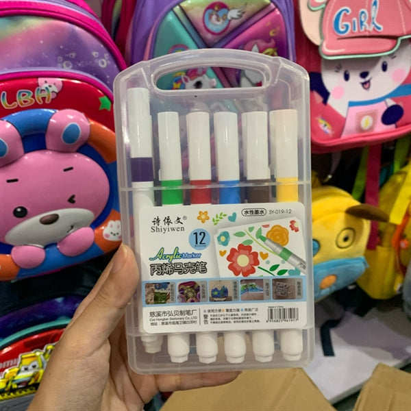Acrylic Paint Markers 12 Colors Pack for kids