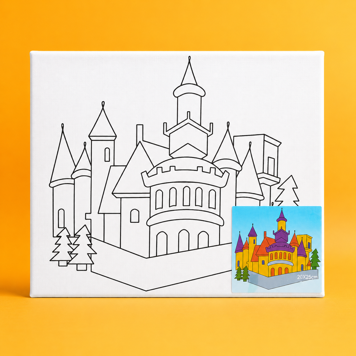 Kids Painting Canvas Kit – 20×25cm