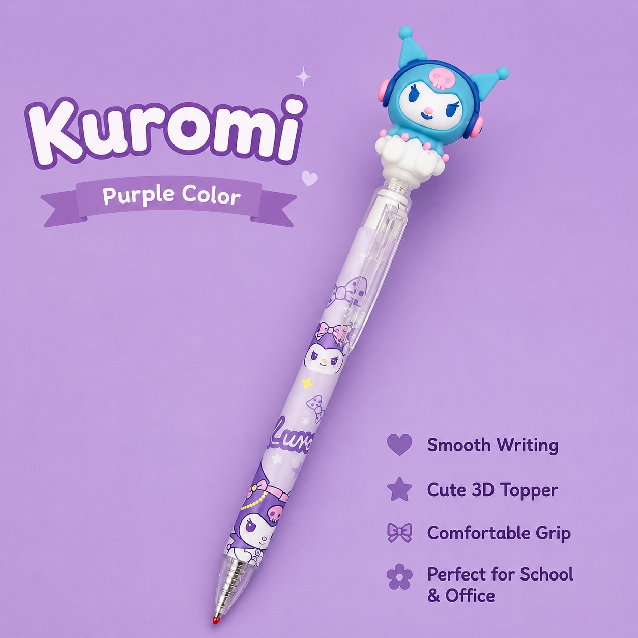 Kuromi Theme Gel Pen