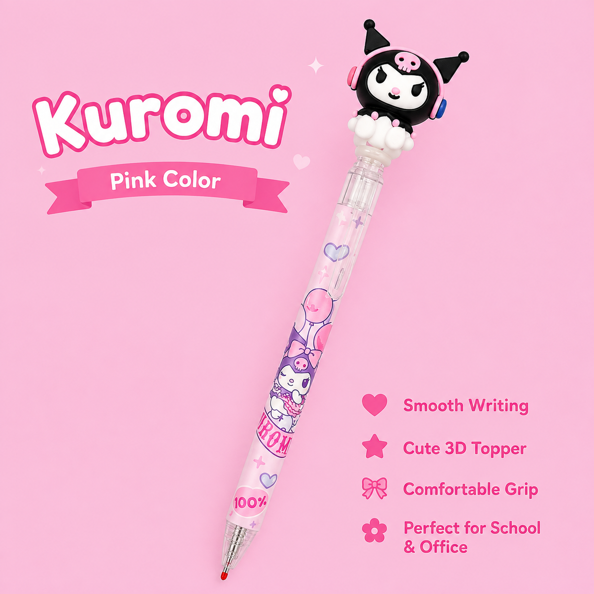 Kuromi Theme Gel Pen