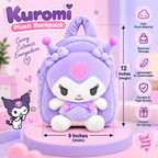 Kuromi Plush Backpack – Cute & Soft Kids Bag