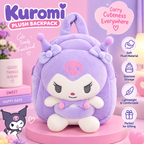 Kuromi Plush Backpack – Cute & Soft Kids Bag