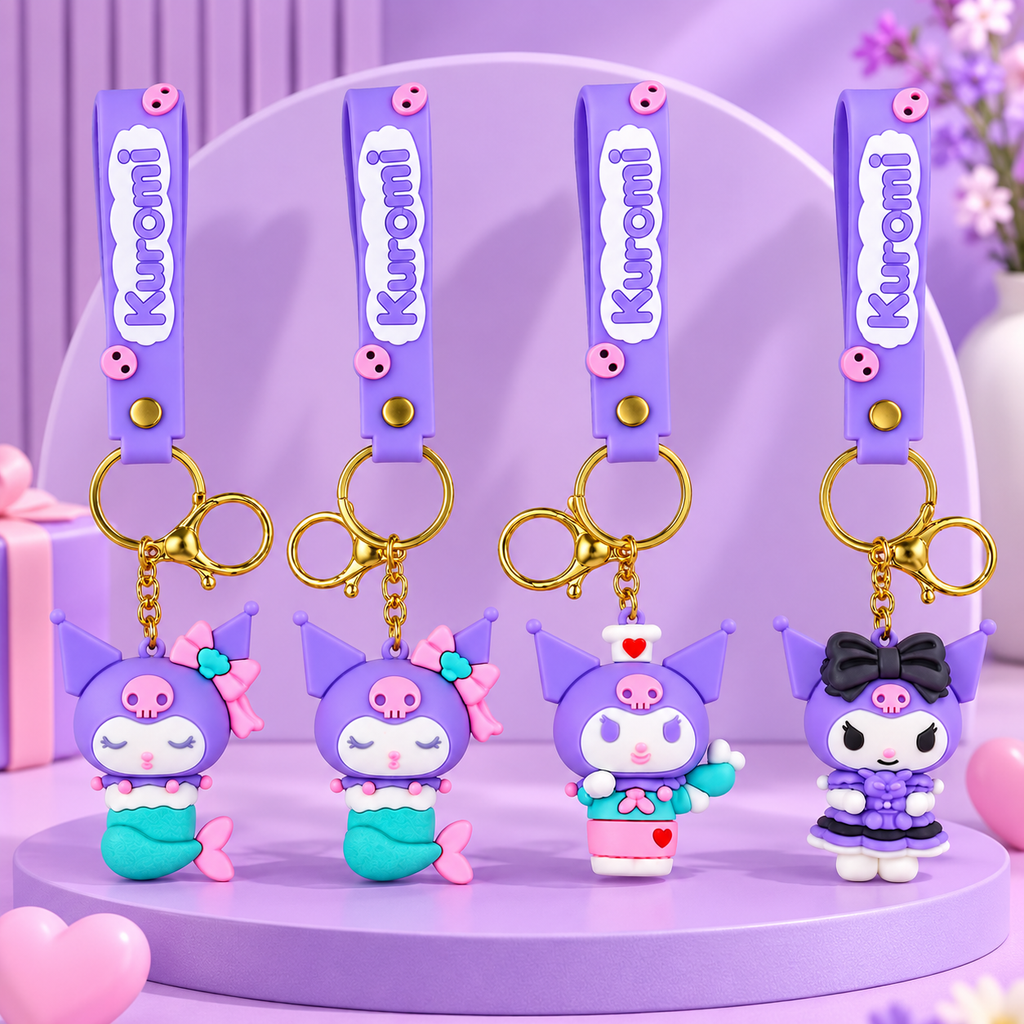 Kuromi Mermaid Keychain