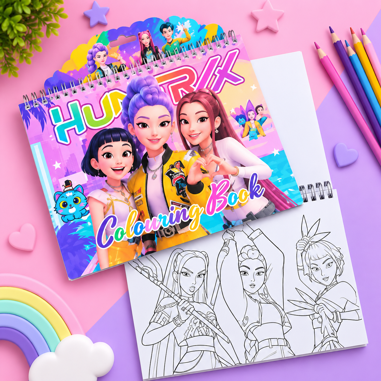 HUNTR/X Colouring Book – Creative Activity Book for Kids