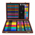 Wooden Box Kids Art Set – 96 Pcs
