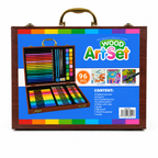Wooden Box Kids Art Set – 96 Pcs