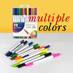 Double Head Color Pen Markers Pack of 12