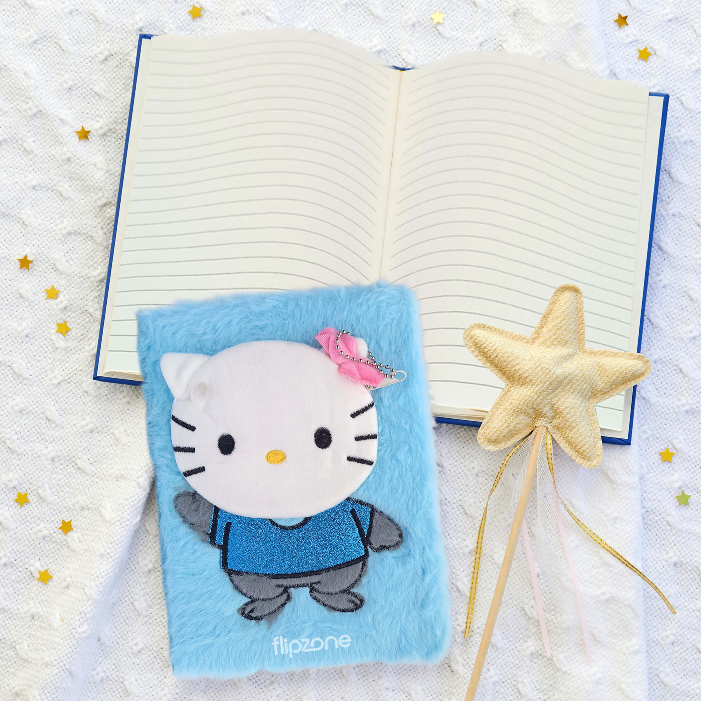 Plush Fluffy Cartoon Diary - Soft Fur Lined Journal
