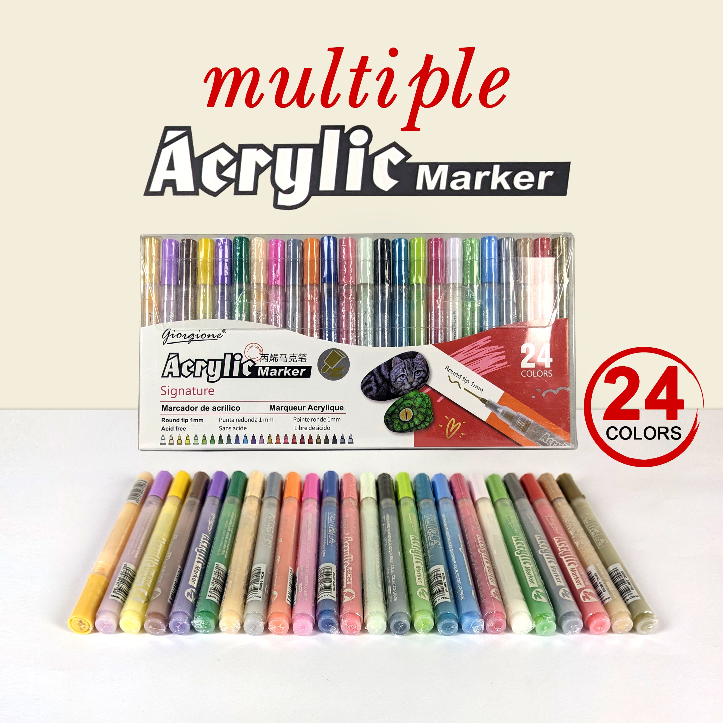 Giorgione Acrylic Markers Pack of 24