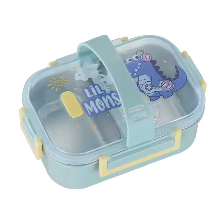 Kids Stainless Steel Lunch Box with Handle - Leak-Proof