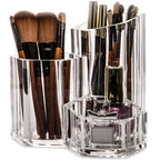 3 Holes Polygon Diamond Acrylic Makeup Organizers