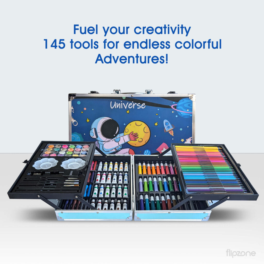 Kids Art Set – 145 pcs Unicorn/Space Theme