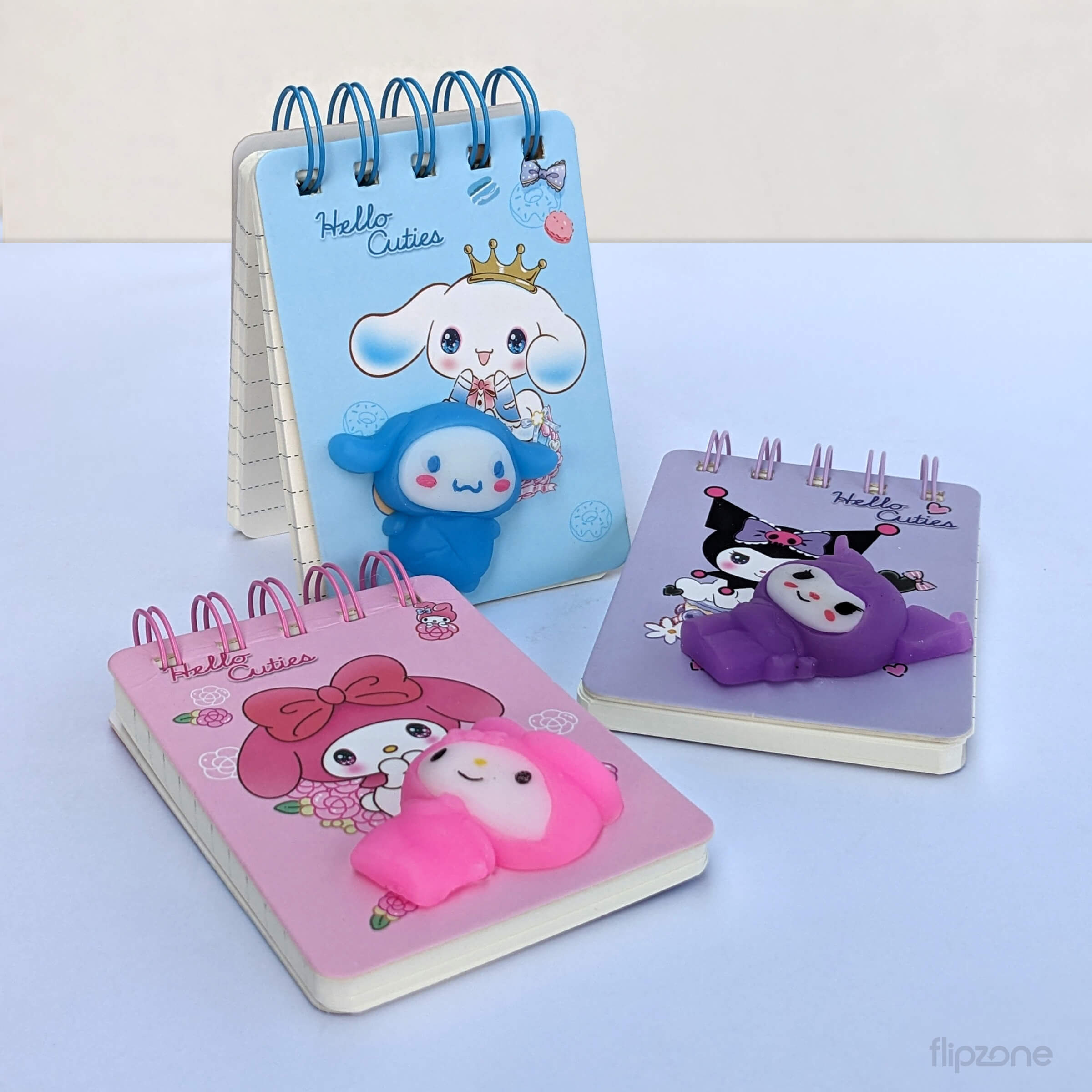 Sanrio 3D Cartoon Flip Notebook - Spiral Mini Notepad for Kids