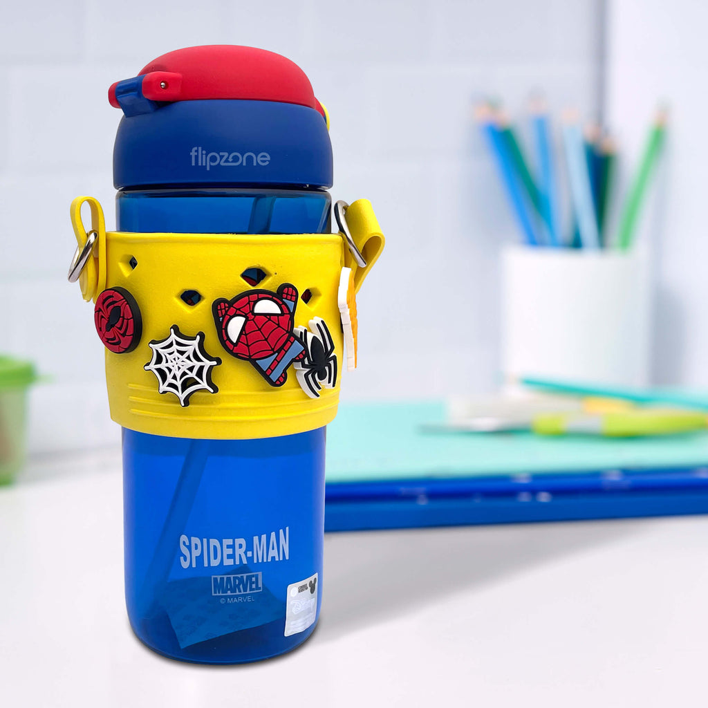 3D Cartoon Water Bottle with Straw