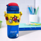 3D Cartoon Water Bottle with Straw