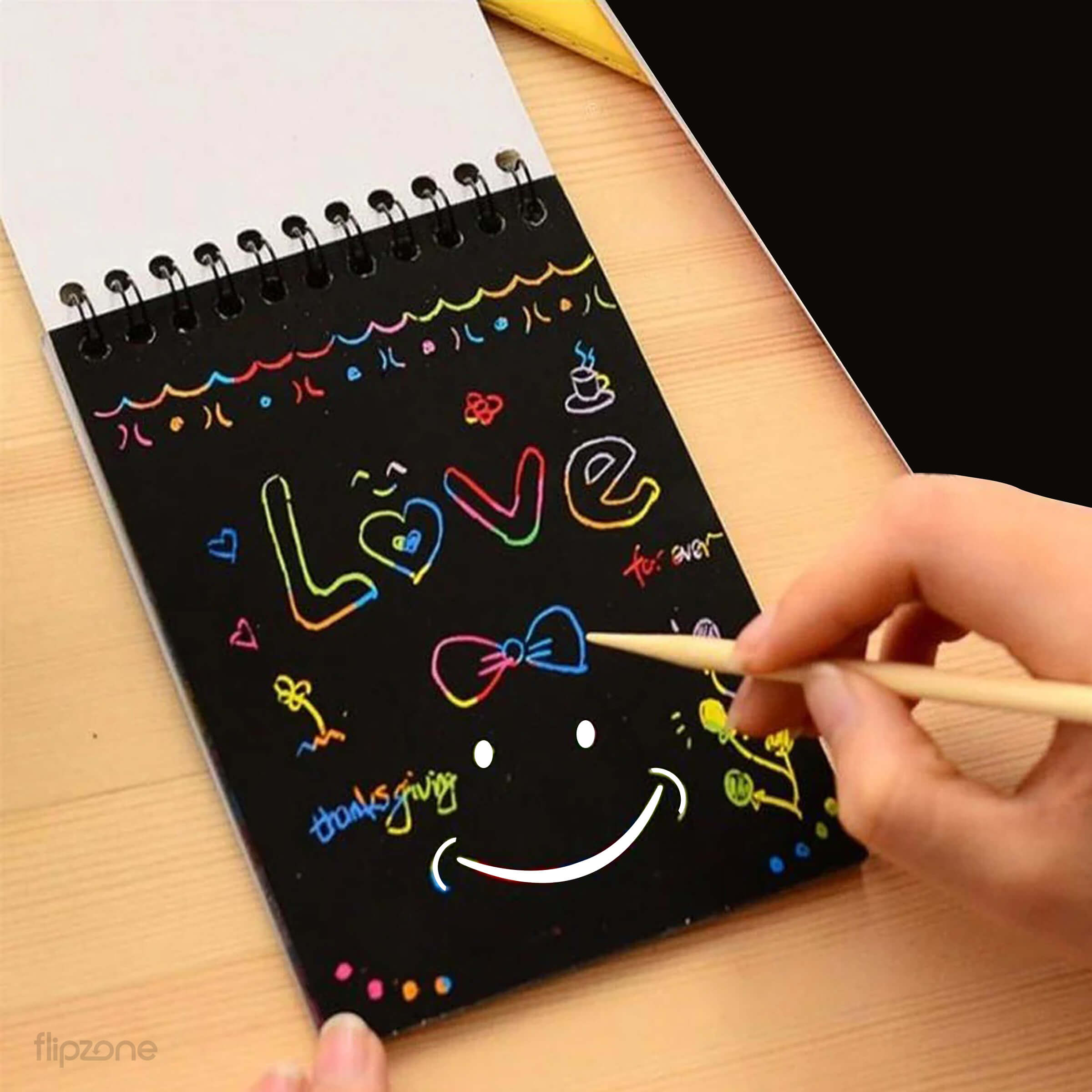Scratch Art Notepad for Kids Large Size 10 Scratch Sheets
