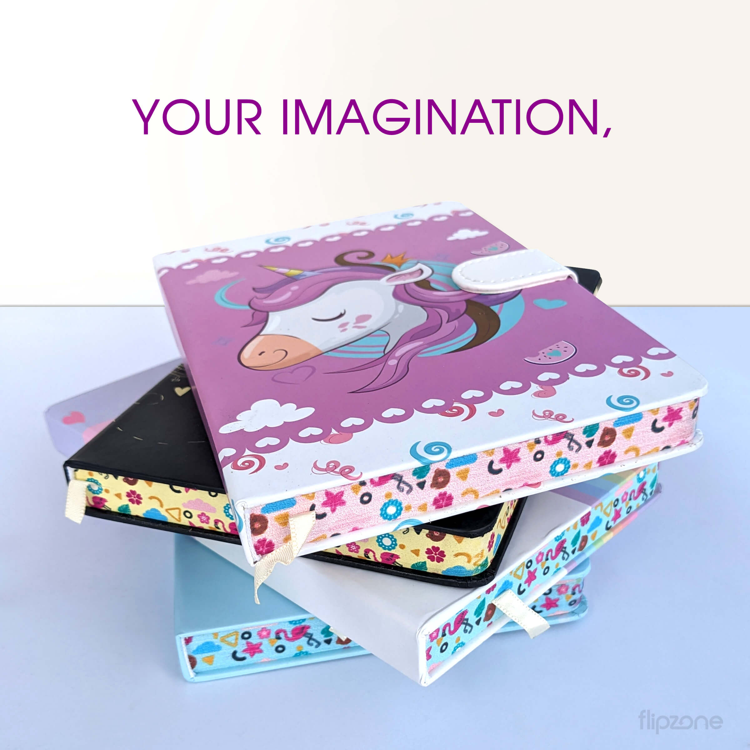 Unicorn Magnetic Lock Diary for Kids by FLIPZONE