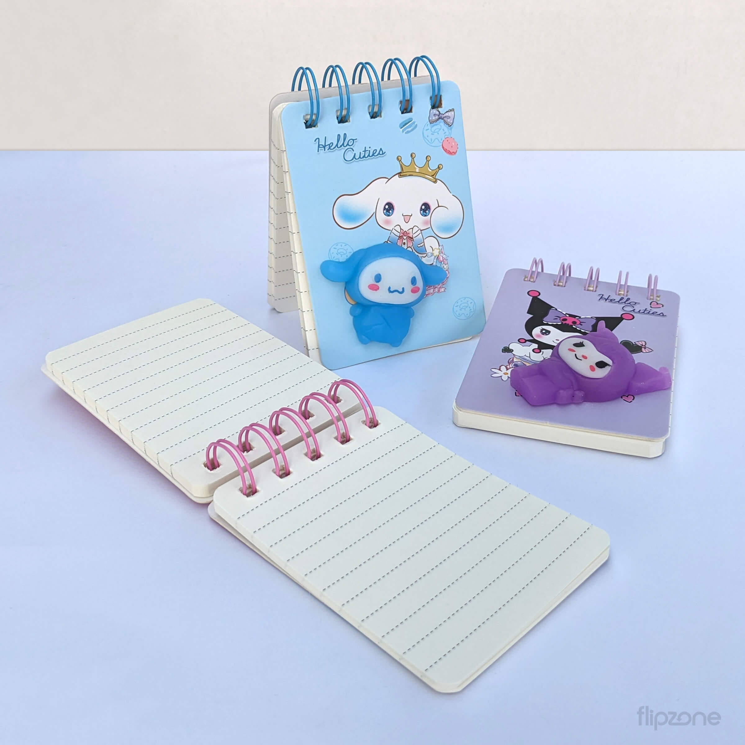 Sanrio 3D Cartoon Flip Notebook - Spiral Mini Notepad for Kids