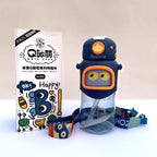 Cute Eyes Plastic Water Bottle for Kids with Adjustable Strap