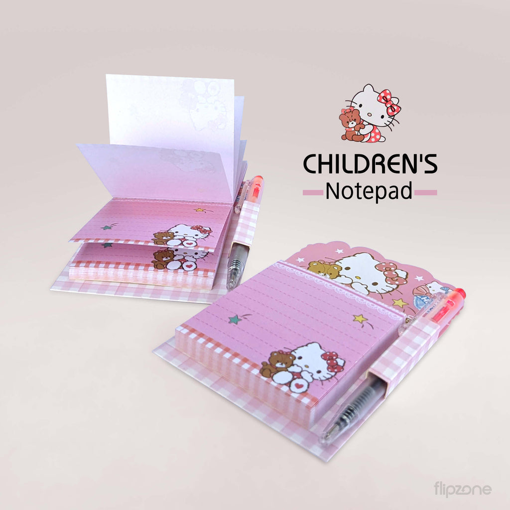 Hello Kitty Sticky Mini Notepad &amp; Pen Set - Cute Stationery for your Cutie Pie