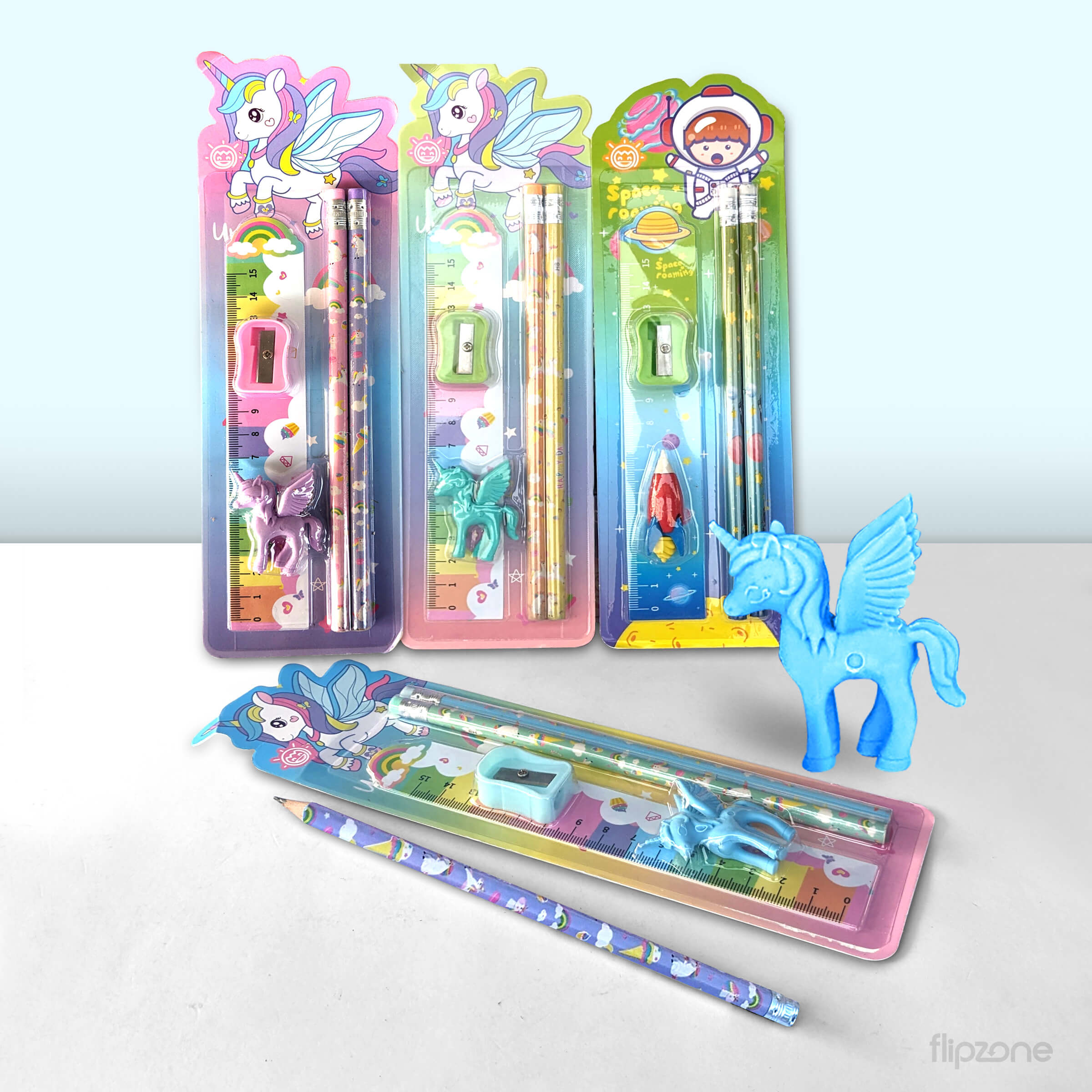 Unicorn &amp; Space Themed Kids Stationery Set - School Supplies