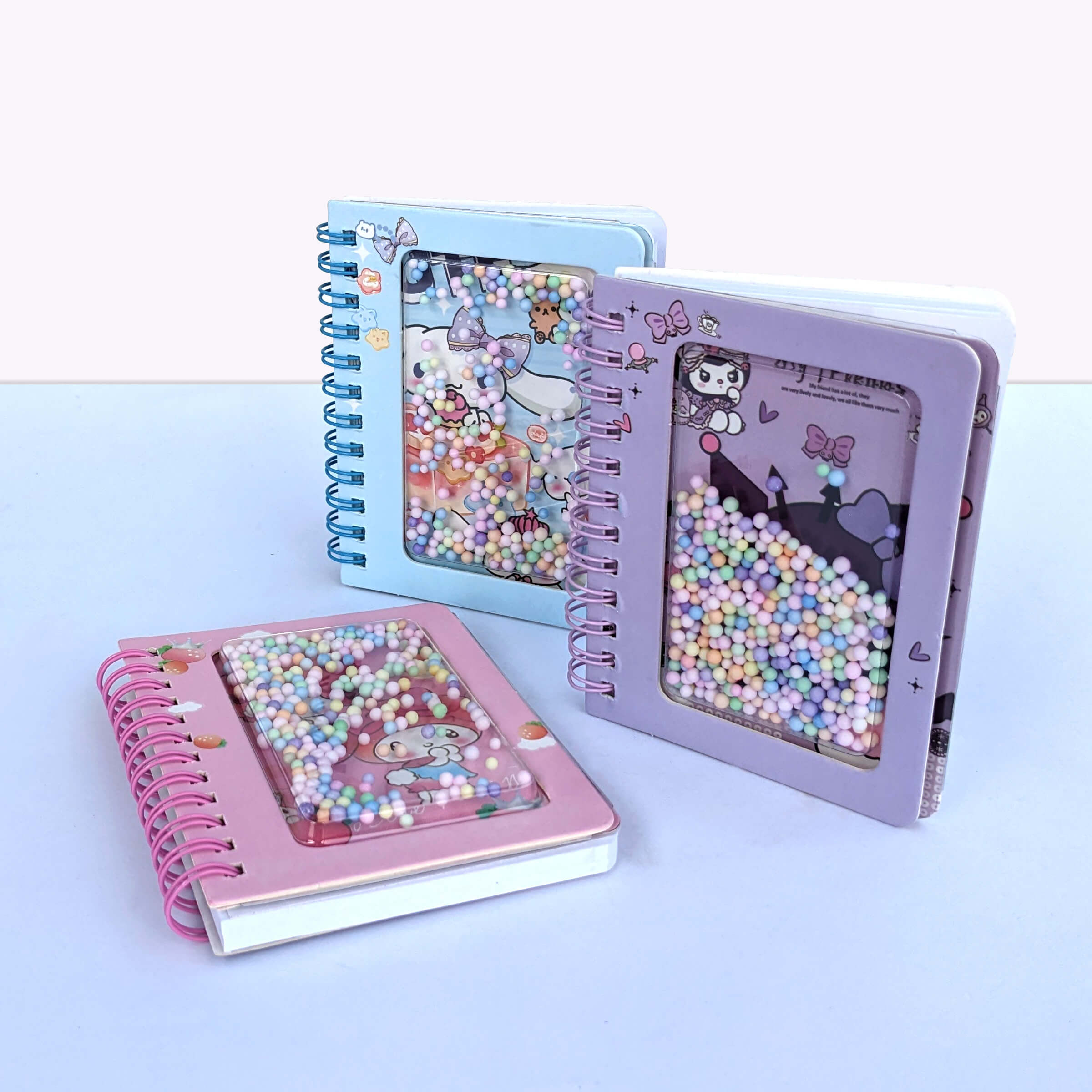 Sanrio Bubble Bead Spiral Mini Notebook - Fun Diary for Kids