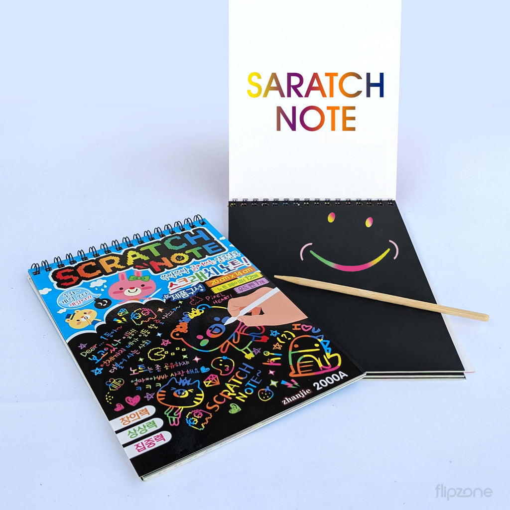 Scratch Art Notepad for Kids Large Size 10 Scratch Sheets