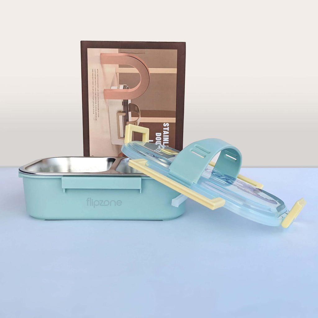Kids Stainless Steel Lunch Box with Handle - Leak-Proof