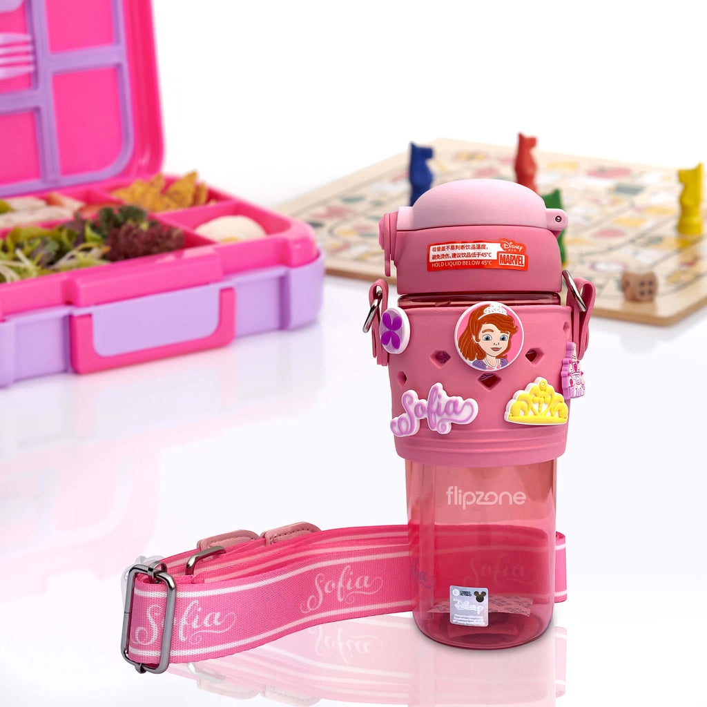 3D Cartoon Water Bottle with Straw