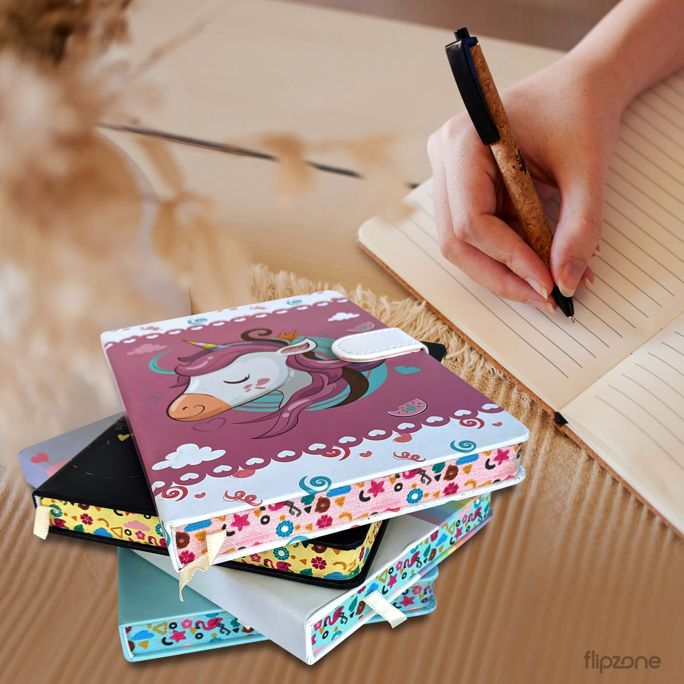 Unicorn Magnetic Lock Diary for Kids by FLIPZONE