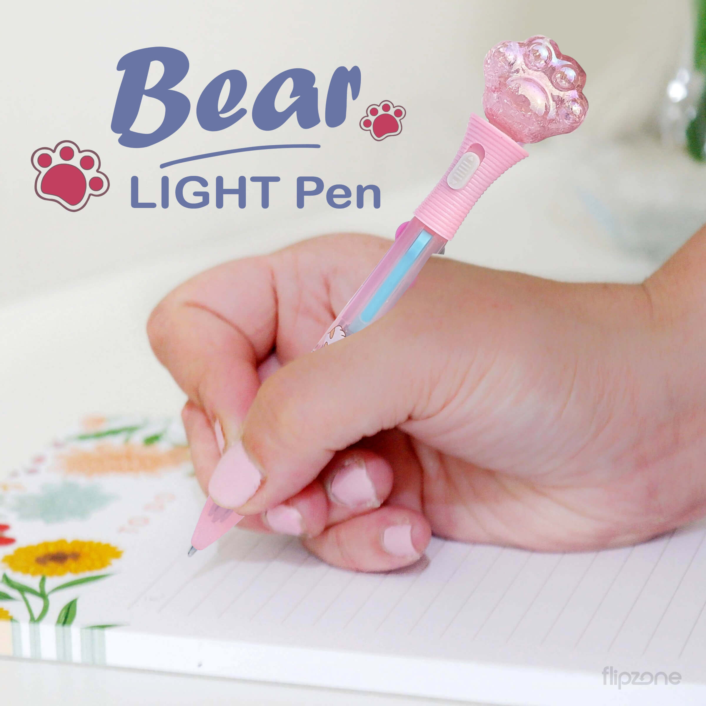 Cat Paw &amp; Bear 4-in-1 Multi-color Ballpoint Pen for Kids