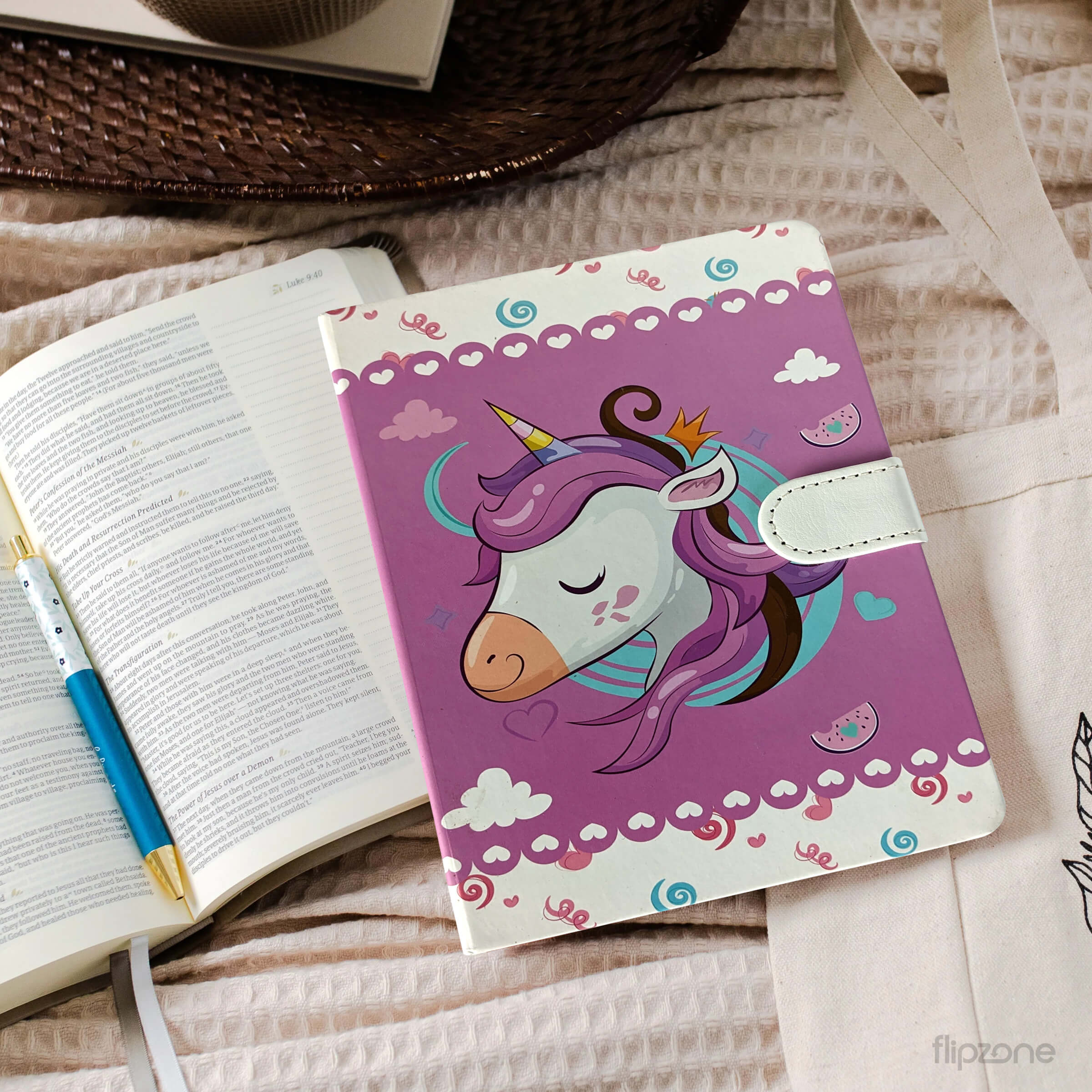 Unicorn Magnetic Lock Diary for Kids by FLIPZONE