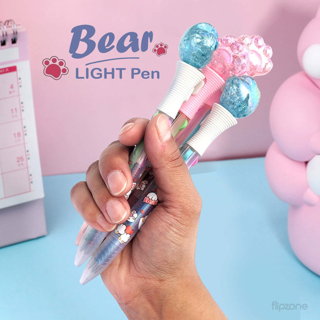 Cat Paw &amp; Bear 4-in-1 Multi-color Ballpoint Pen for Kids