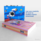 Kids Art Set – Non-Toxic Coloring, Sketching, Drawing & Painting Kit 53 Pcs